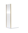 Nuie Rene Shower Side Panel, Durable Aluminium Frame Fixed Shower Screen, Enclosures for Shower in Brushed Brass, 1900 x 1000mm