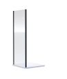 Nuie Rene Shower Side Panel, Durable Aluminium Frame Fixed Shower Screen, Modern Enclosures for Shower in Matt Black, 1900 x ...