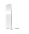 Nuie Rene Shower Side Panel, Durable Aluminium Frame Fixed Shower Screen, Enclosures for Shower in Brushed Brass, 1900 x 760mm