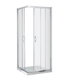 Hudson Reed Ella Corner Entry Shower Enclosure, Durable Frame with Sliding Shower Doors Shower Screen in Chrome, 1850 x 800mm