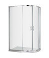 Hudson Reed Ella Offset Quadrant Shower Enclosure, Durable Sliding Glass Doors Shower Screen in Chrome, 1850 x 1200 x 800mm
