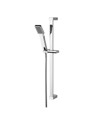 Nuie 700mm High Square Slider Rail Shower Kit - Chrome