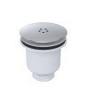 Nuie Straight Shower Tray Waste, Modern Round Easy Clean Polypropylene, Durable Shower Accessories in Chrome Finish