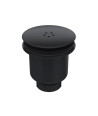 Nuie Straight Shower Tray Waste, Modern Round Easy Clean Polypropylene, Durable Shower Accessories in Matt Black Finish