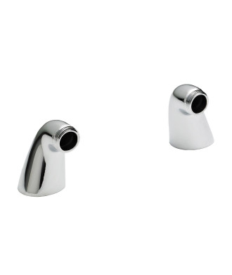 Nuie Round Bath Tap Inlet Leg - 45mm Wide - Chrome