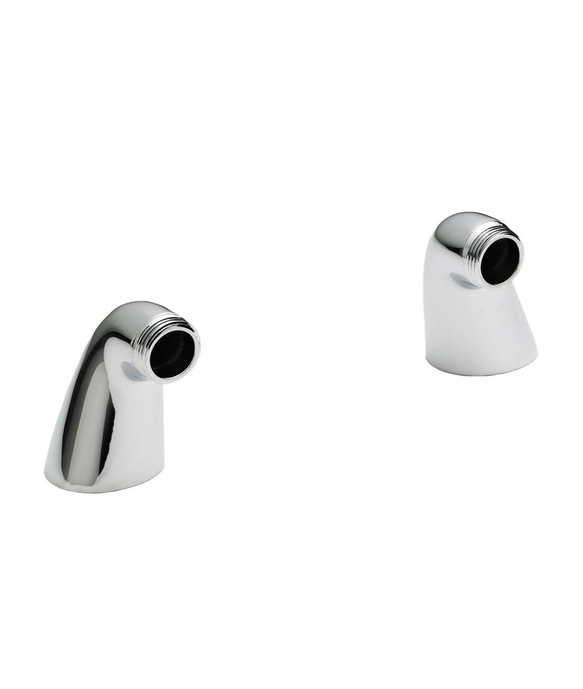 Nuie Round Bath Tap Inlet Leg - 45mm Wide - Chrome
