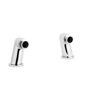 Nuie Round Bath Tap Inlet Leg - 47mm Wide - Chrome