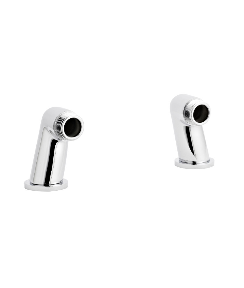 Nuie Round Bath Tap Inlet Leg - 47mm Wide - Chrome