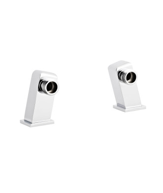 Nuie Square Bath Tap Inlet Leg - 42mm Wide - Chrome