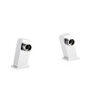 Nuie Square Bath Tap Inlet Leg - 42mm Wide - Chrome