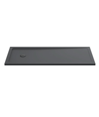 Nuie 1700mm x 700mm Bath Replacement Rectangular Shower Tray - Slate Grey