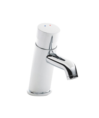 Nuie Self Closing Non-Concussive Mono Basin Mixer Tap - Chrome