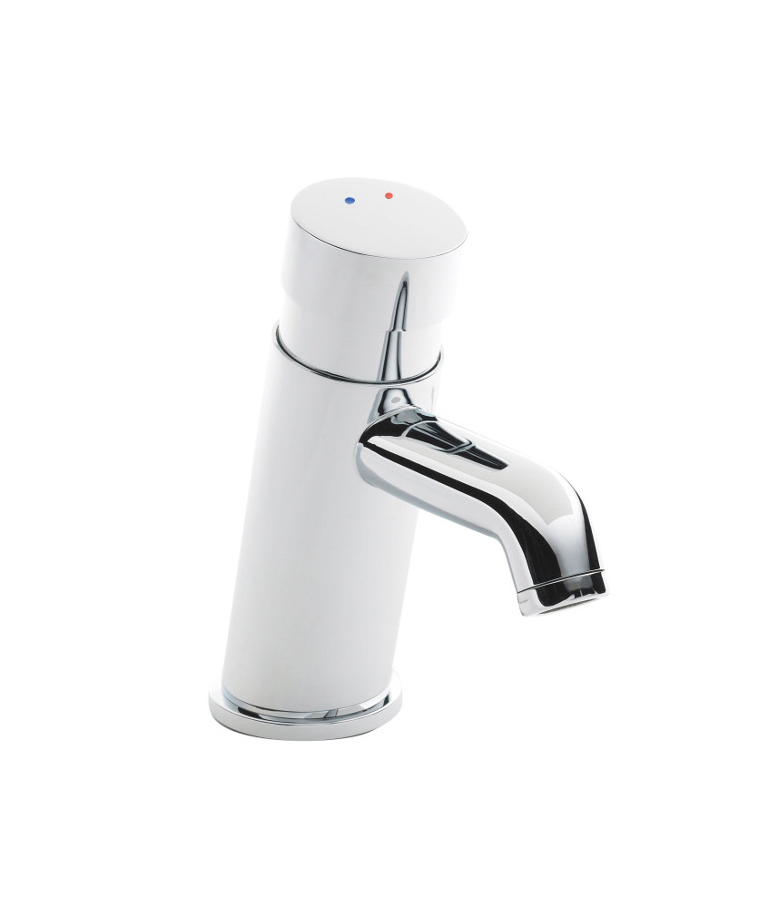 Nuie Self Closing Non-Concussive Mono Basin Mixer Tap - Chrome