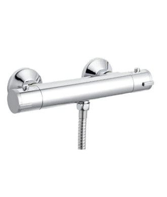 Nuie Bottom Outlet Round Bar Shower Valve - Chrome