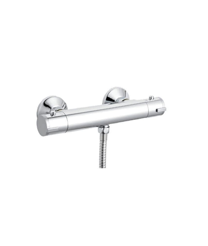 Nuie Bottom Outlet Round Bar Shower Valve - Chrome