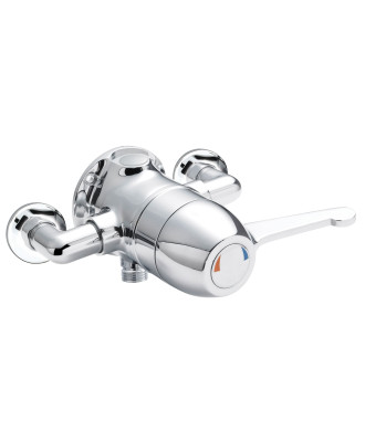 Nuie Sequential Lever Handle Thermostatic Exposed Shower Valve - Chrome