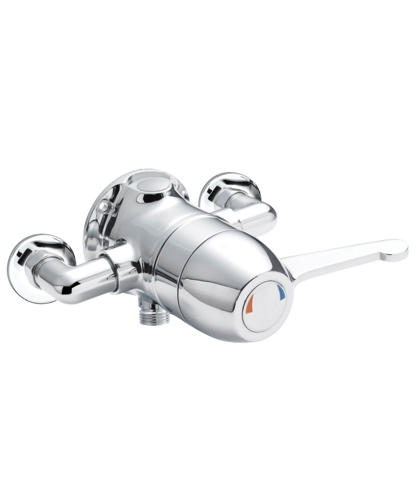 Nuie Sequential Lever Handle Thermostatic Exposed Shower Valve - Chrome