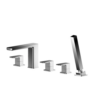 Nuie Windon 5-Hole Bath Shower Mixer Tap - Chrome