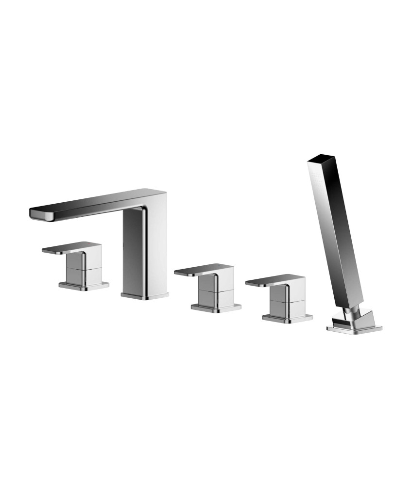Nuie Windon 5-Hole Bath Shower Mixer Tap - Chrome
