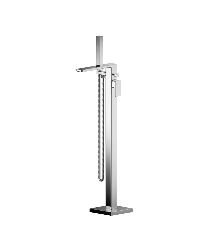 Nuie Windon Freestanding Bath Shower Mixer Tap with Shower Kit - Chrome