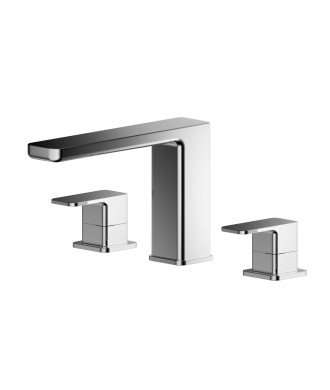 Nuie Windon 3-Hole Bath Filler Tap - Chrome