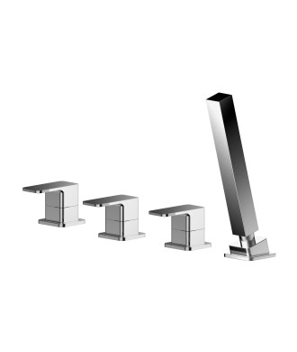 Nuie Windon 4-Hole Bath Shower Mixer Tap - Chrome