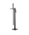 Nuie Windon Freestanding Bath Shower Mixer Tap with Shower Kit - Brushed Gun Metal