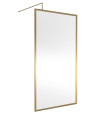 Hudson Reed Full Outer Frame Wetroom Screen, Toughened Glass with Support Bar & Wetroom Shower Screen in Brushed Brass, 1950x...