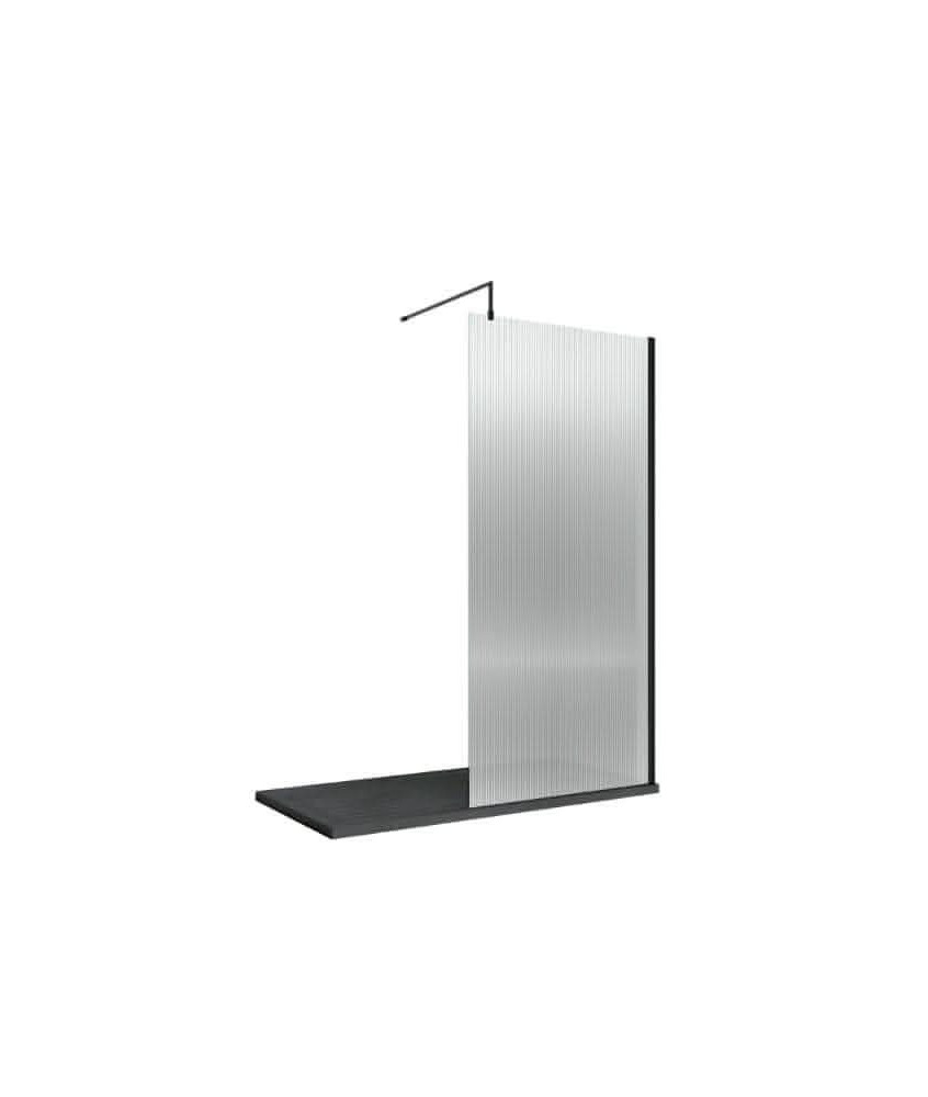 900x1850 Fluted Wetroom Screen Inc' BAR