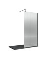 900x1850 Fluted Wetroom Screen Inc' BAR