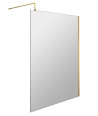 Hudson Reed Wetroom Screen & Support Bar, Durable Toughened Glass Wet Room Glass Panels Wetroom Shower Screen in Brushed Bras...