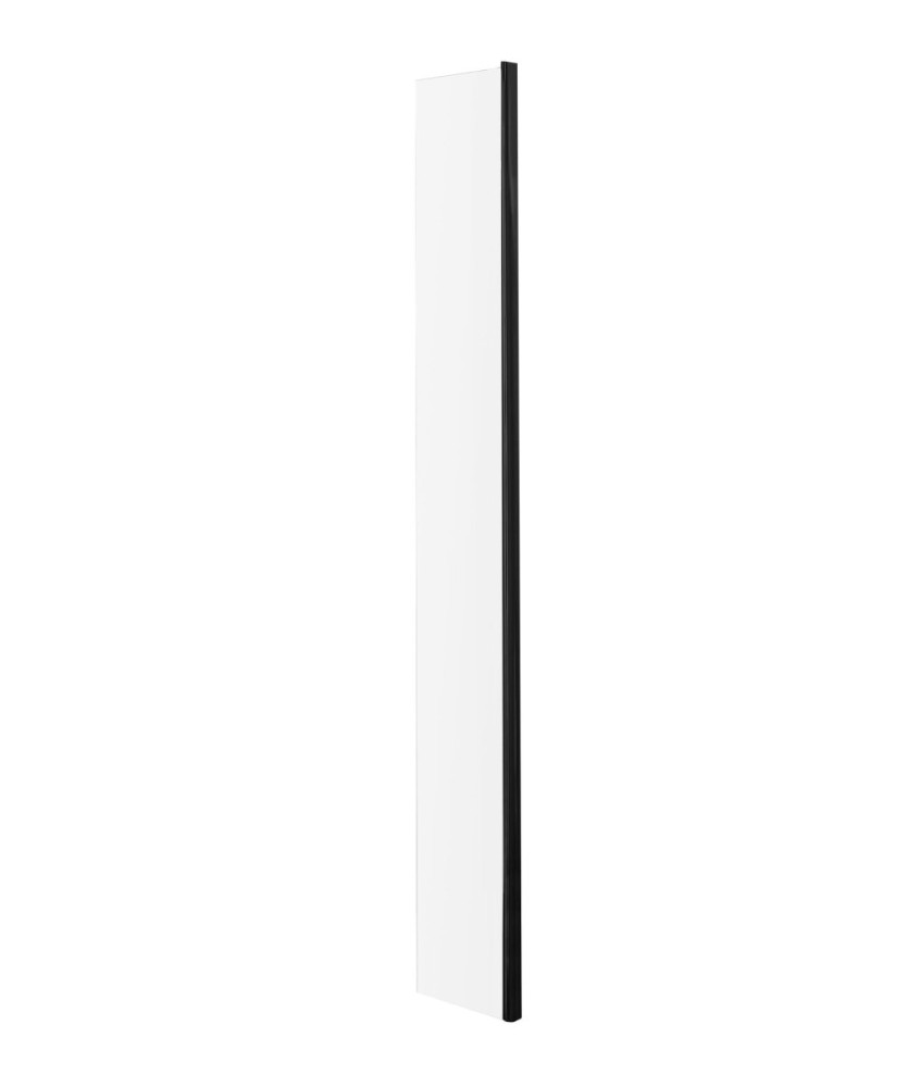 Hudson Reed Wetroom Return Screen Frameless, Durable Toughened Safety Glass Wet Room Glass Panels & Shower Screen in Matt Bla...