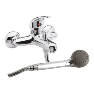Nuie Pair Of Wall Mounted Couplings - Chrome