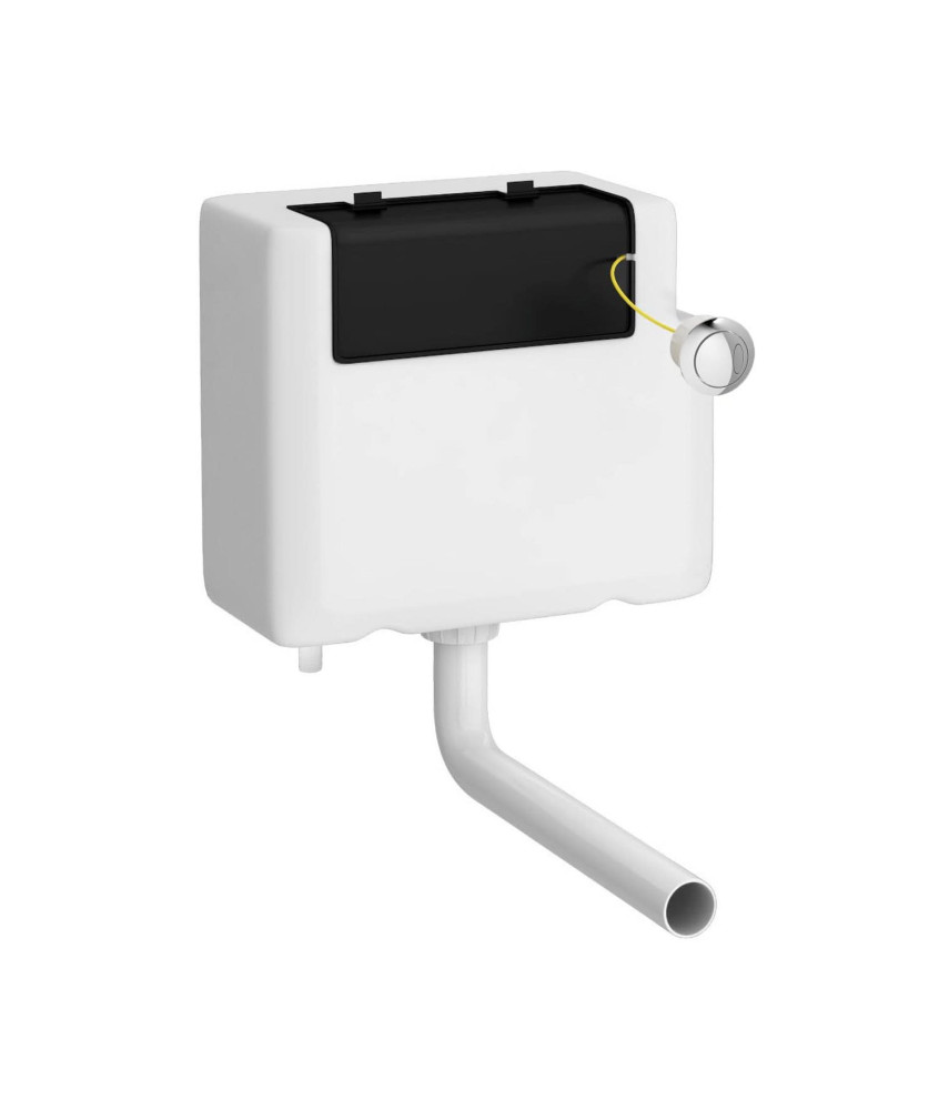 Nuie Front and Top Access Concealed Toilet Cistern With Bottom Inlet - White