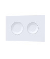 Nuie Round Dual Flush Push Button, Concealed Toilet Flush Button for Wall Hung Toilets, Luxury Accessories in White