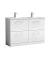 1200 FS 4-Drawer Vanity & Double Basin