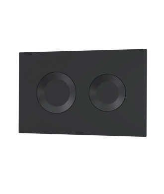 Nuie Round Dual Flush Push Button, Concealed Toilet Flush Button for Wall Hung Toilets, Luxury Accessories in Matt Black