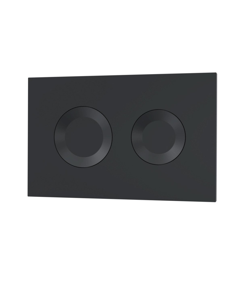 Nuie Round Dual Flush Push Button, Concealed Toilet Flush Button for Wall Hung Toilets, Luxury Accessories in Matt Black