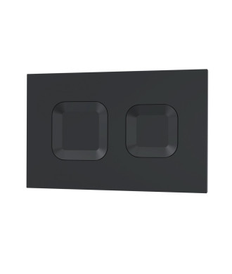 Nuie Square Dual Flush Push Button, Modern Toilet Flush Wall Button for Concealed Cisterns, Stylish Accessories in Matt Black