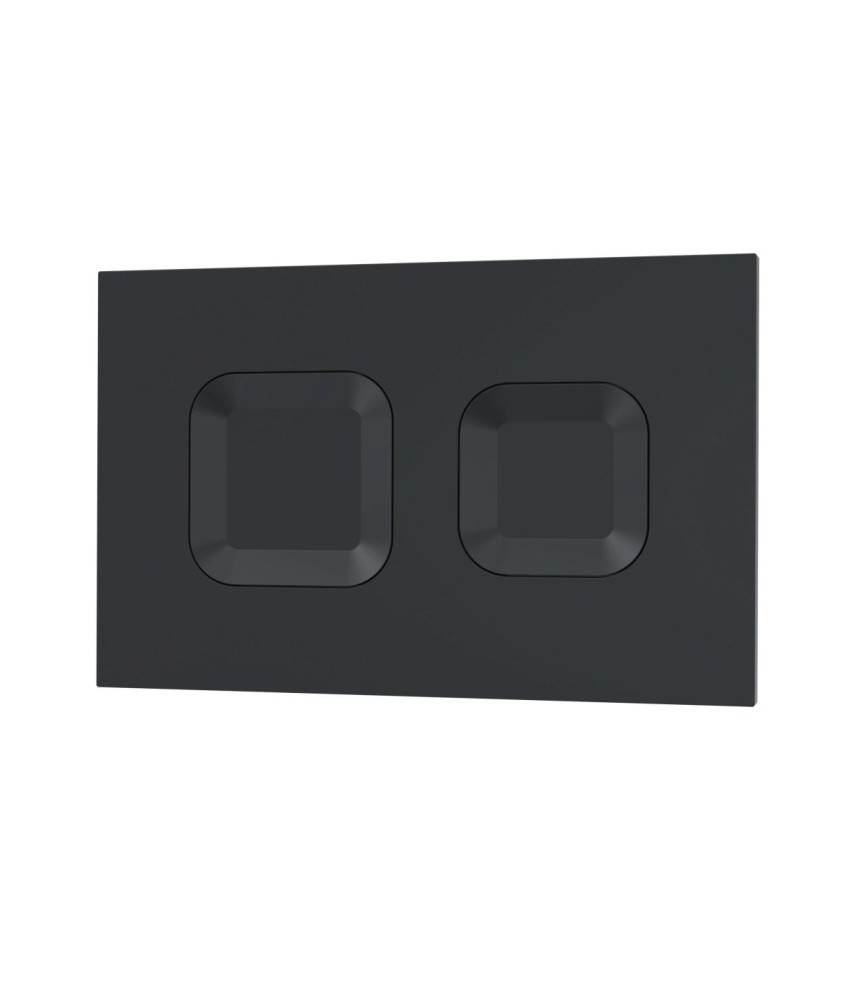 Nuie Square Dual Flush Push Button, Modern Toilet Flush Wall Button for Concealed Cisterns, Stylish Accessories in Matt Black