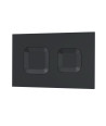 Nuie Square Dual Flush Push Button, Modern Toilet Flush Wall Button for Concealed Cisterns, Stylish Accessories in Matt Black