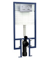 Nuie Square Concealed Toilet Cistern With Frame - Bright Chrome