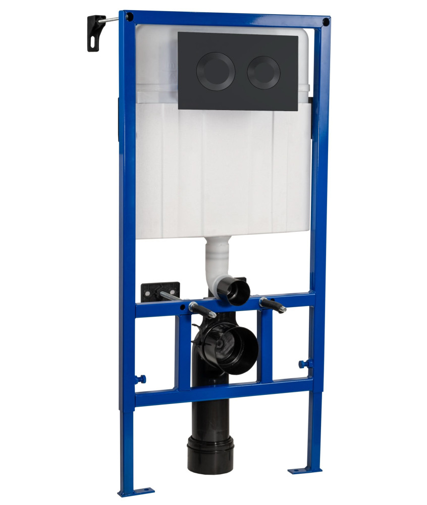 The Nuie Dual Flush Conc Cist Frame Round Plate provides a strong, stylish, and space-efficient solution for any modern bathr...