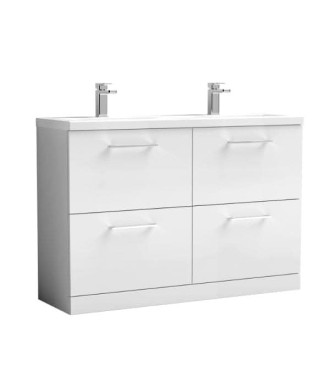 1200 FS 4-Drawer Vanity & Double Basin