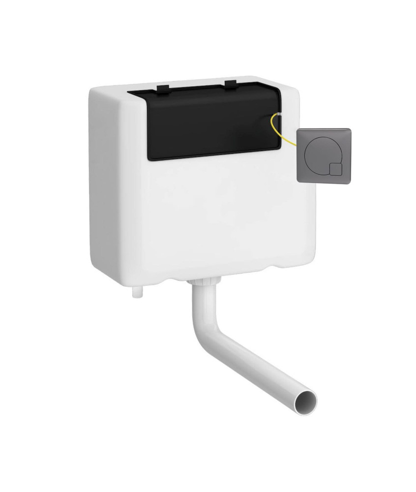 Nuie Universal Concealed Toilet Cistern With Flush Plate - White