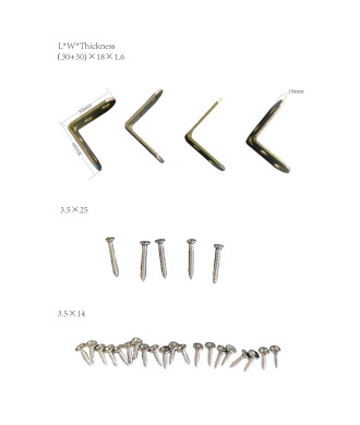 Acubase Bath Panel Spare Fixing Kit (L Brackets & Screws)
