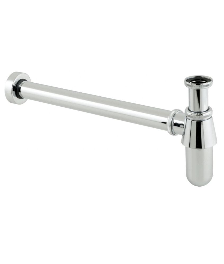VeeBath Basin Chrome Bottle Trap Waste, Adjustable Height, 1¼" Connection