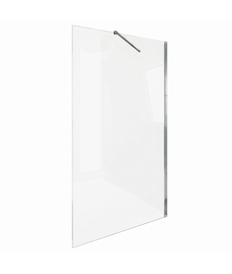 VeeBath Safira 8mm Glass Walk-In Wet Room Shower Screen Panel - Chrome