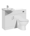 Veebath Linx Combination Bathroom Furniture inc. Rimless BTW Pan, Vanity Unit, 500mm WC Unit and Cistern