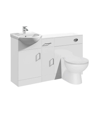 VeeBath Olen 1950mm Vanity Unit, Sink Vanity Unit with Soft-Close Doors, Durable & Compact Water Closet Unit